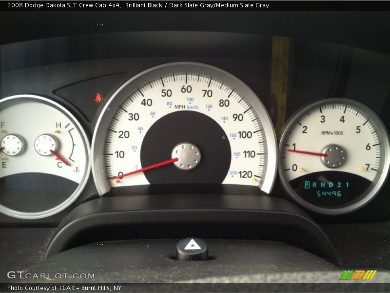Brilliant Black / Dark Slate Gray/Medium Slate Gray 2008 Dodge Dakota SLT Crew Cab 4x4