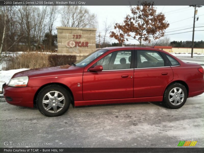 Medium Red / Gray 2003 Saturn L Series L200 Sedan