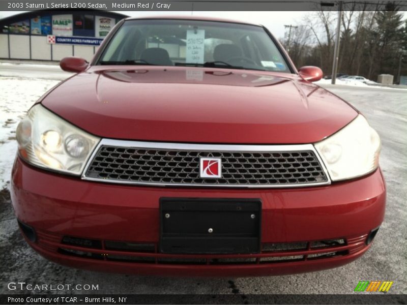 Medium Red / Gray 2003 Saturn L Series L200 Sedan