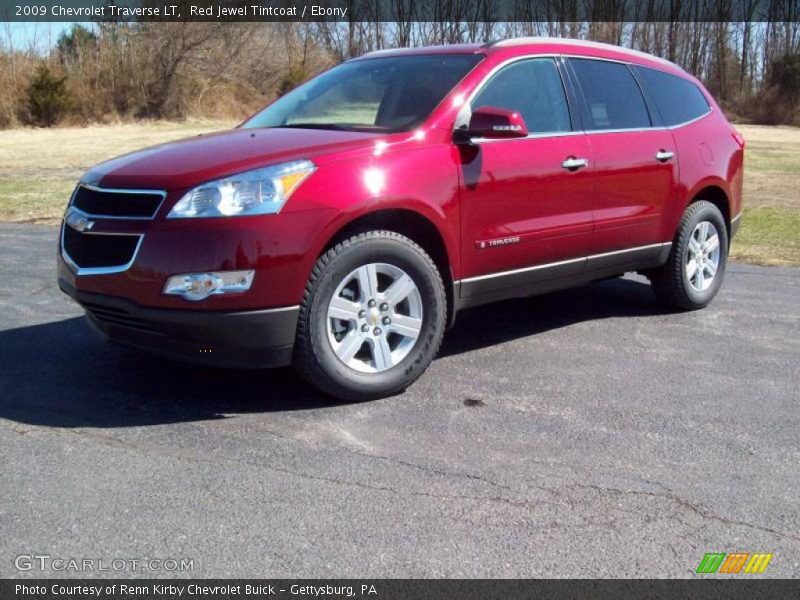 Red Jewel Tintcoat / Ebony 2009 Chevrolet Traverse LT