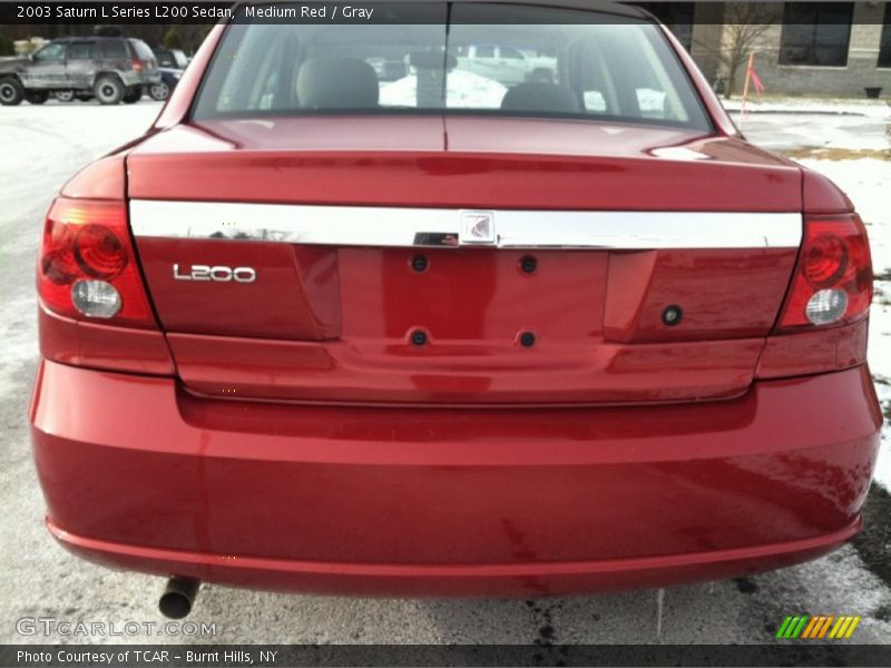 Medium Red / Gray 2003 Saturn L Series L200 Sedan