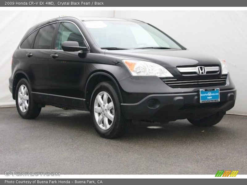 Crystal Black Pearl / Black 2009 Honda CR-V EX 4WD