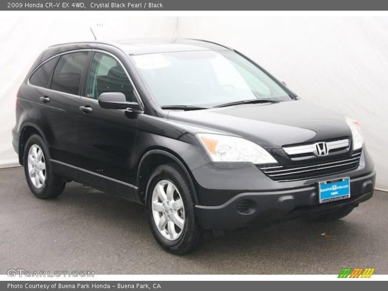 Crystal Black Pearl / Black 2009 Honda CR-V EX 4WD