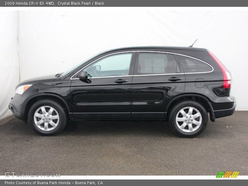 Crystal Black Pearl / Black 2009 Honda CR-V EX 4WD