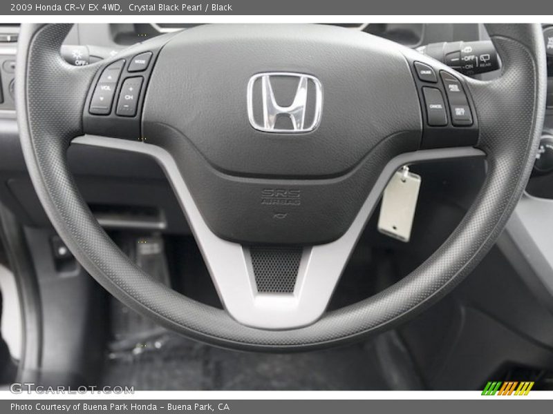 Crystal Black Pearl / Black 2009 Honda CR-V EX 4WD