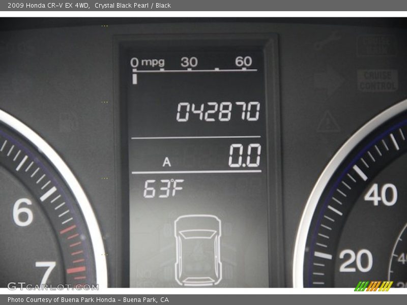 Crystal Black Pearl / Black 2009 Honda CR-V EX 4WD