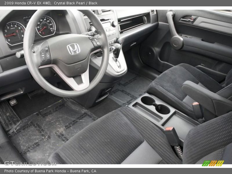 Crystal Black Pearl / Black 2009 Honda CR-V EX 4WD