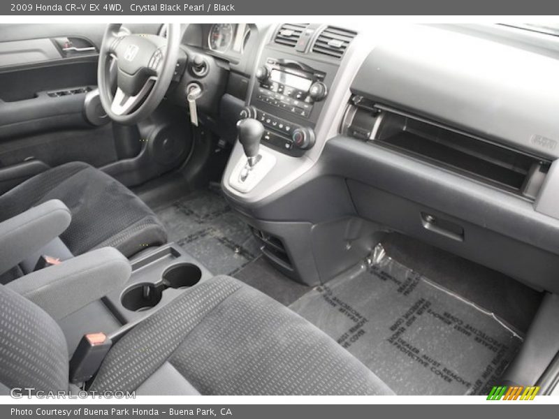 Crystal Black Pearl / Black 2009 Honda CR-V EX 4WD