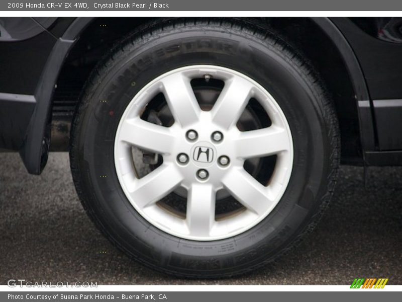 Crystal Black Pearl / Black 2009 Honda CR-V EX 4WD