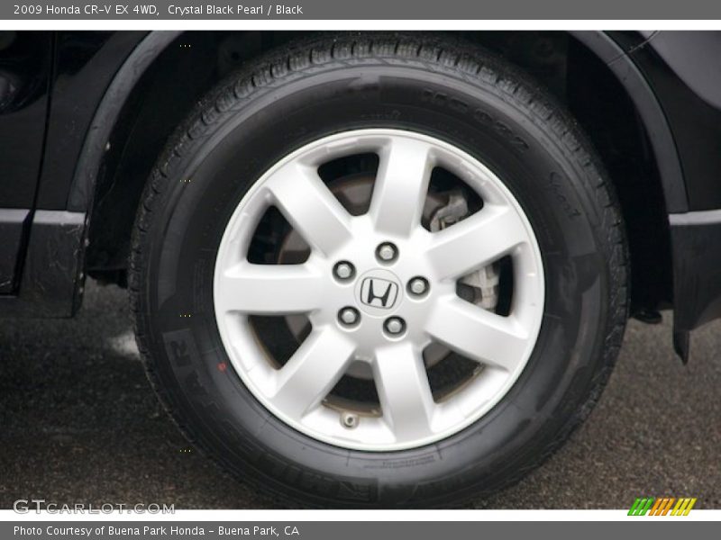 Crystal Black Pearl / Black 2009 Honda CR-V EX 4WD