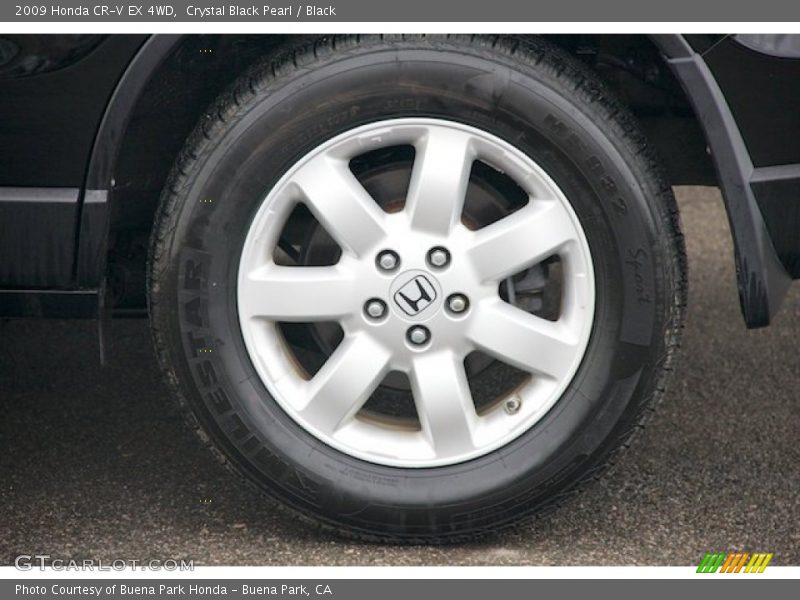 Crystal Black Pearl / Black 2009 Honda CR-V EX 4WD