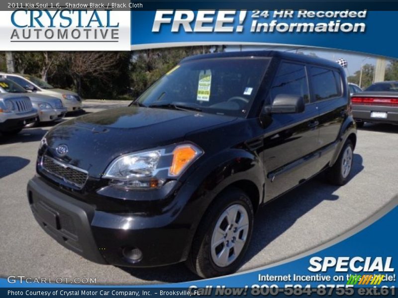 Shadow Black / Black Cloth 2011 Kia Soul 1.6