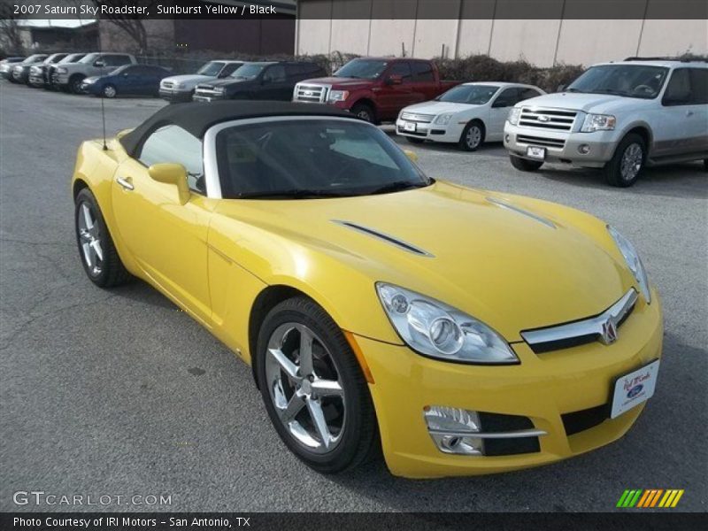 Sunburst Yellow / Black 2007 Saturn Sky Roadster