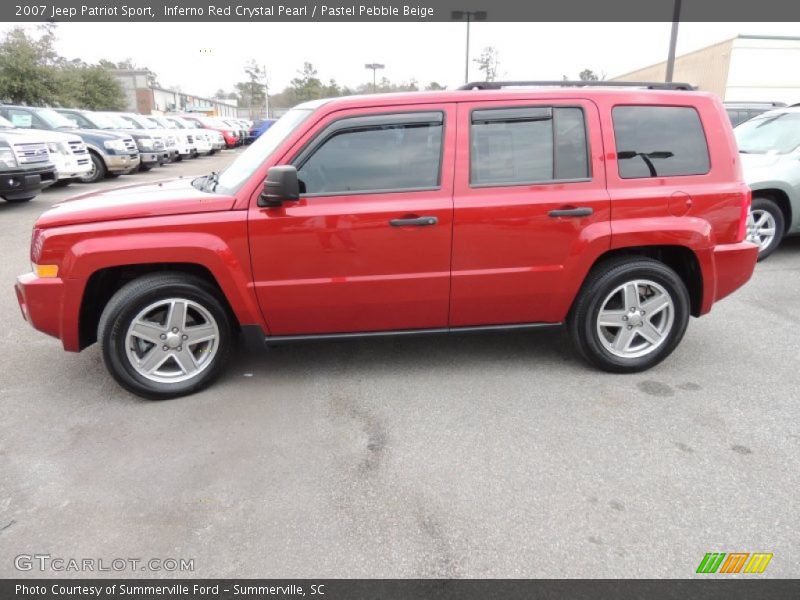 Inferno Red Crystal Pearl / Pastel Pebble Beige 2007 Jeep Patriot Sport