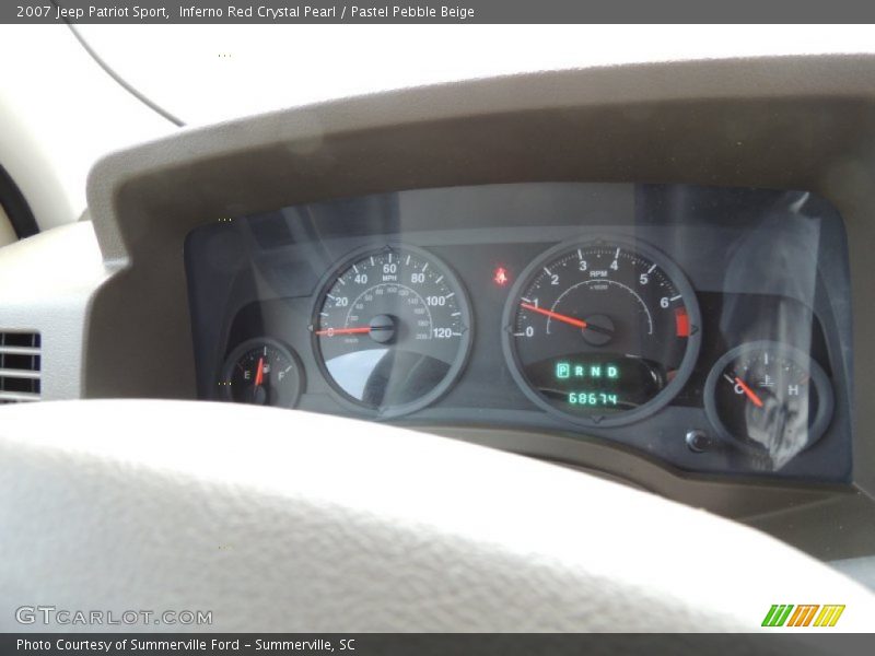 Inferno Red Crystal Pearl / Pastel Pebble Beige 2007 Jeep Patriot Sport