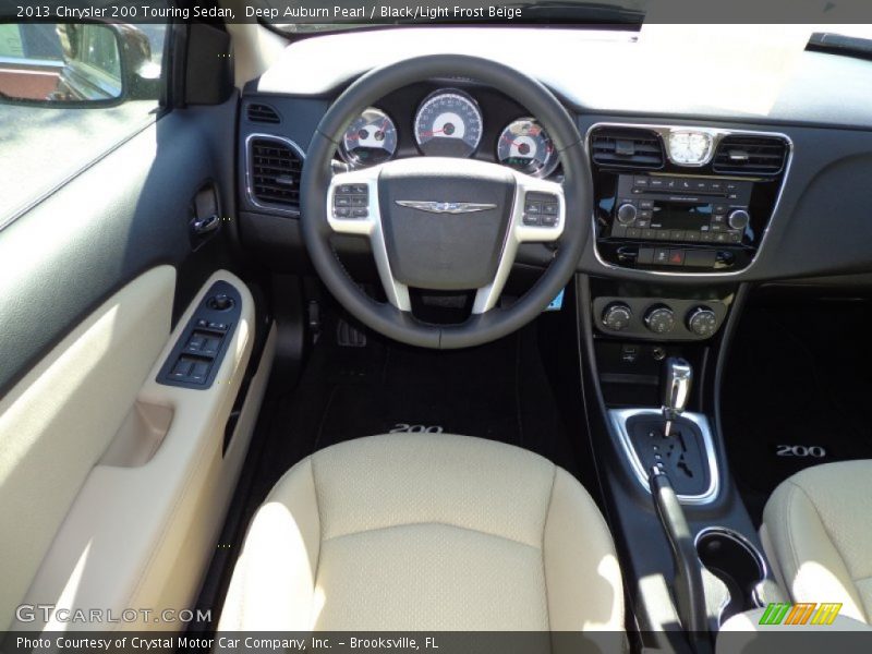 Deep Auburn Pearl / Black/Light Frost Beige 2013 Chrysler 200 Touring Sedan