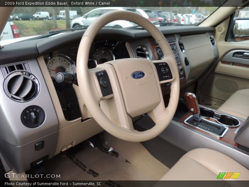 Oxford White / Camel 2009 Ford Expedition Eddie Bauer