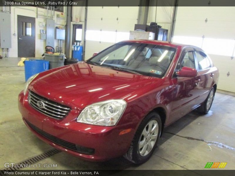 Ruby Red / Gray 2008 Kia Optima LX V6