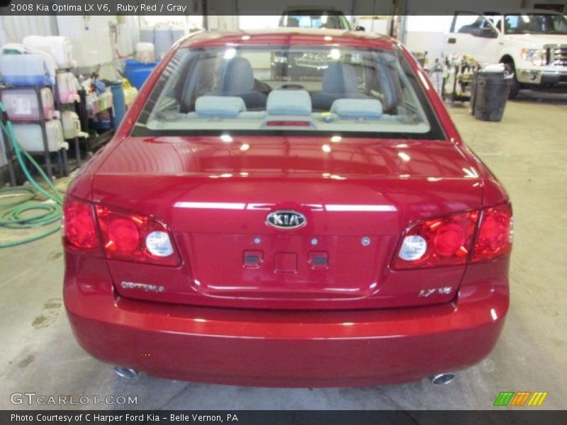Ruby Red / Gray 2008 Kia Optima LX V6