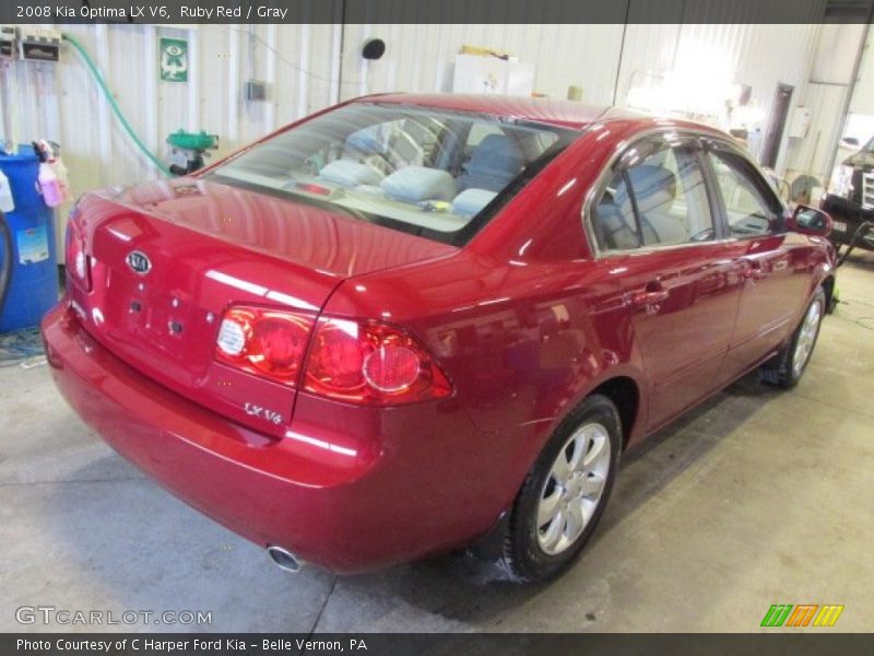 Ruby Red / Gray 2008 Kia Optima LX V6