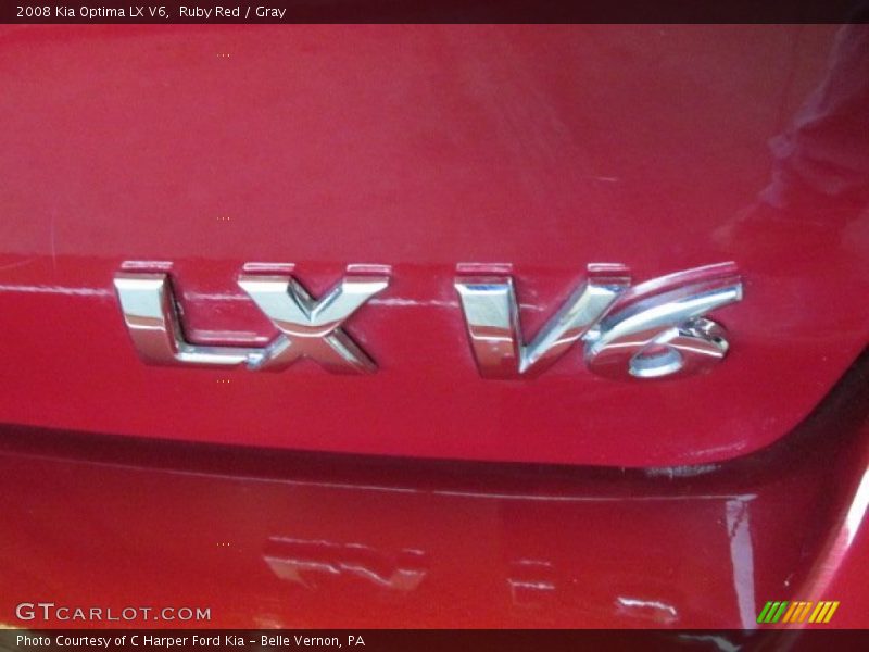 Ruby Red / Gray 2008 Kia Optima LX V6