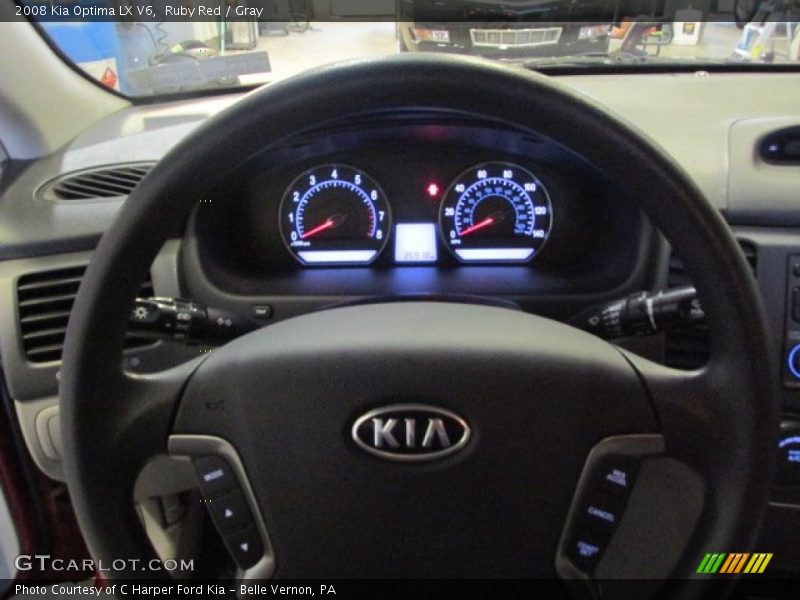 Ruby Red / Gray 2008 Kia Optima LX V6
