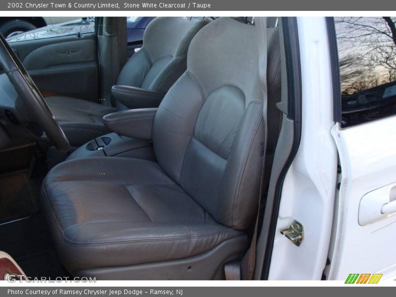 Stone White Clearcoat / Taupe 2002 Chrysler Town & Country Limited