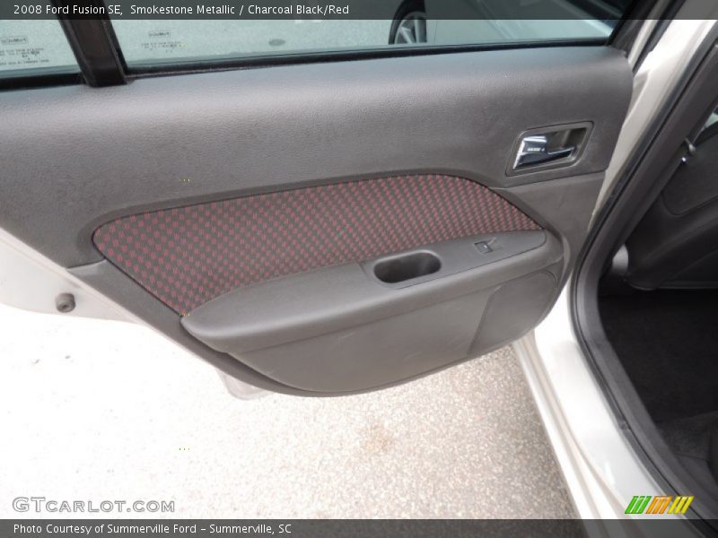 Smokestone Metallic / Charcoal Black/Red 2008 Ford Fusion SE