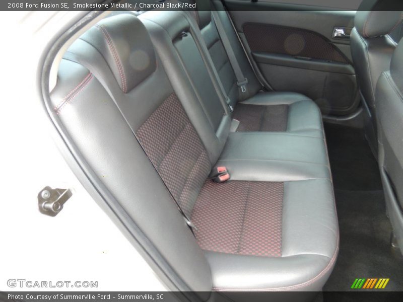 Smokestone Metallic / Charcoal Black/Red 2008 Ford Fusion SE
