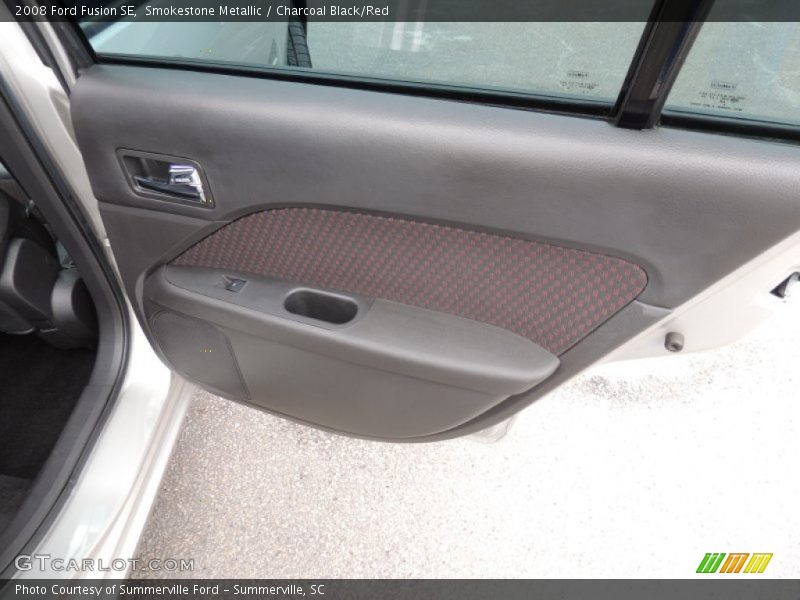 Smokestone Metallic / Charcoal Black/Red 2008 Ford Fusion SE