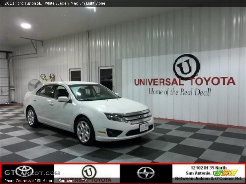 White Suede / Medium Light Stone 2011 Ford Fusion SE