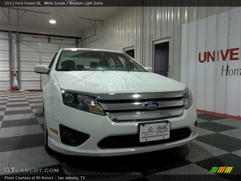 White Suede / Medium Light Stone 2011 Ford Fusion SE