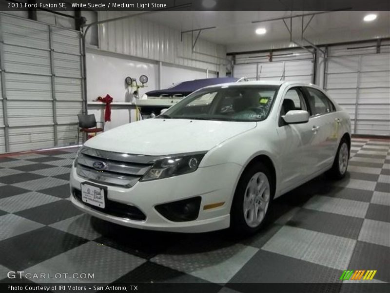 White Suede / Medium Light Stone 2011 Ford Fusion SE