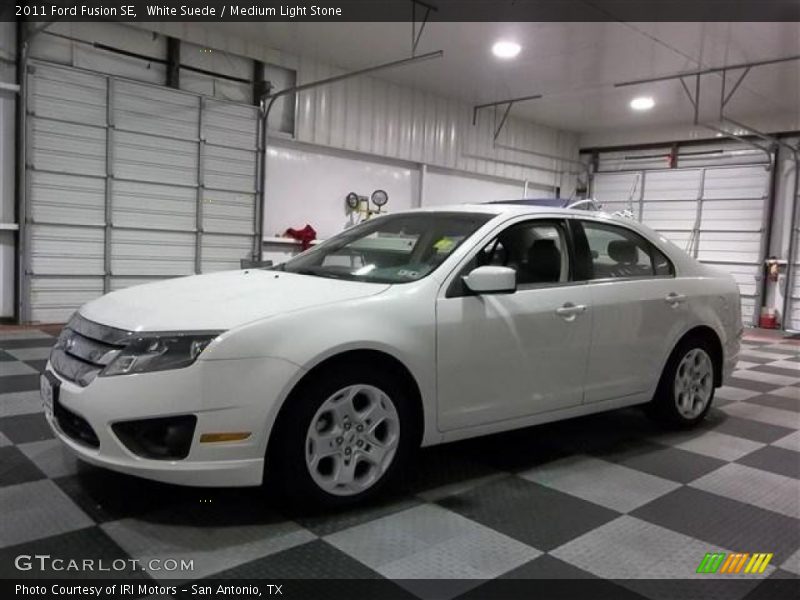 White Suede / Medium Light Stone 2011 Ford Fusion SE
