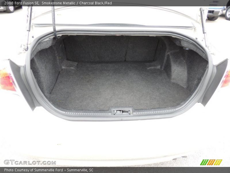 Smokestone Metallic / Charcoal Black/Red 2008 Ford Fusion SE