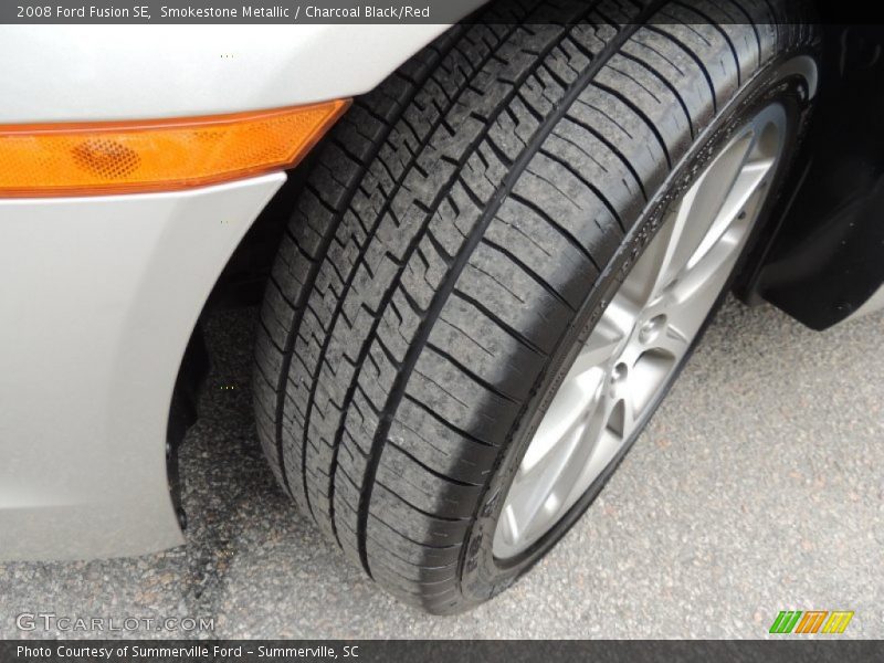 Smokestone Metallic / Charcoal Black/Red 2008 Ford Fusion SE