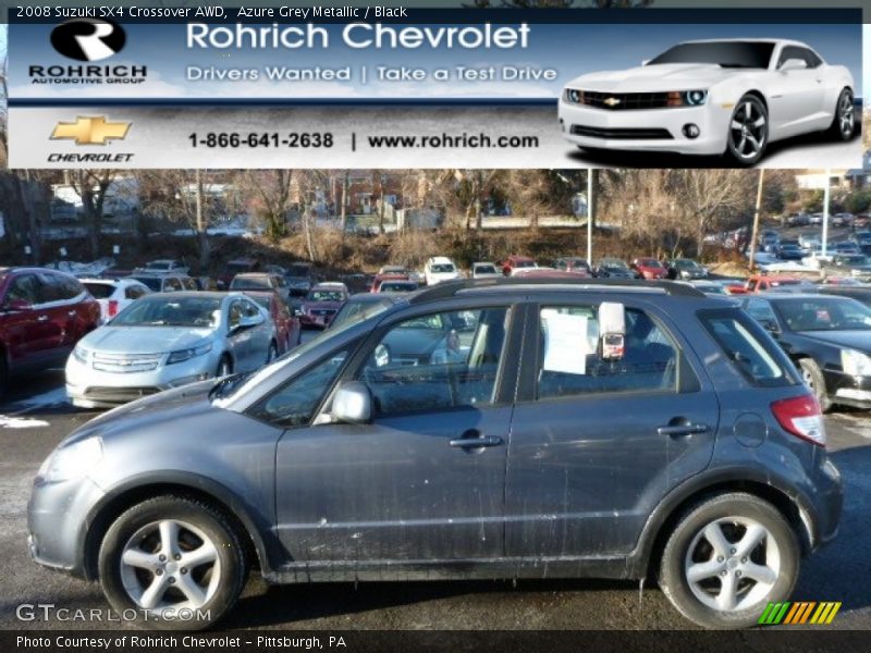 Azure Grey Metallic / Black 2008 Suzuki SX4 Crossover AWD
