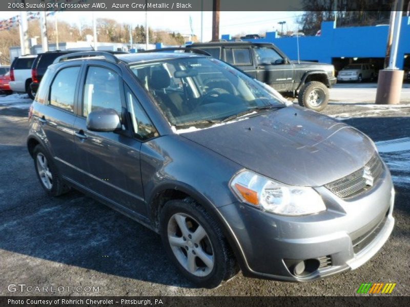 Azure Grey Metallic / Black 2008 Suzuki SX4 Crossover AWD