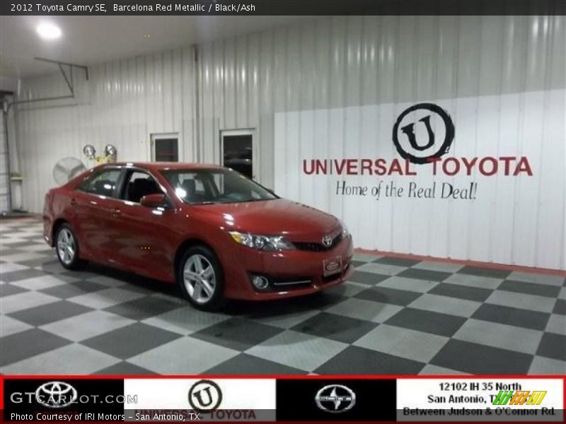 Barcelona Red Metallic / Black/Ash 2012 Toyota Camry SE