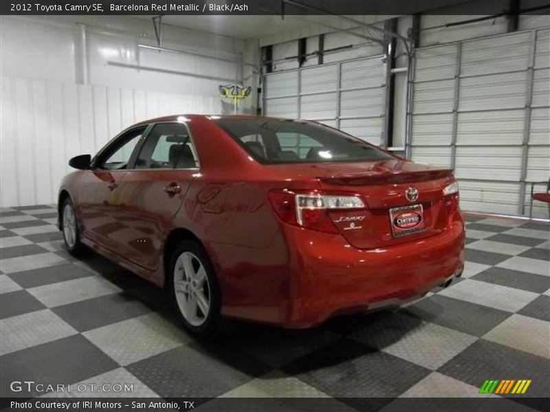 Barcelona Red Metallic / Black/Ash 2012 Toyota Camry SE