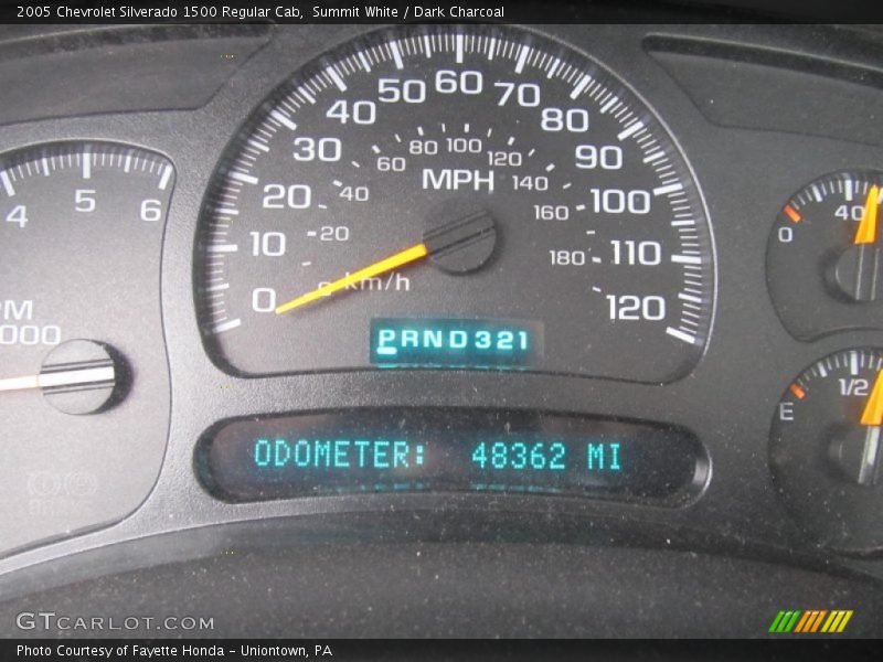 Summit White / Dark Charcoal 2005 Chevrolet Silverado 1500 Regular Cab