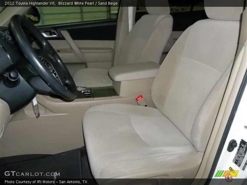 Blizzard White Pearl / Sand Beige 2012 Toyota Highlander V6