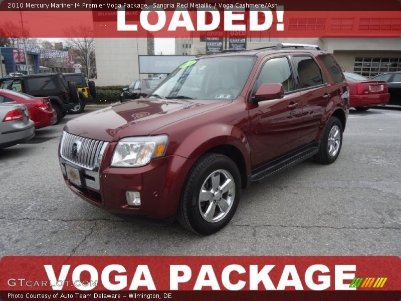 Sangria Red Metallic / Voga Cashmere/Ash 2010 Mercury Mariner I4 Premier Voga Package