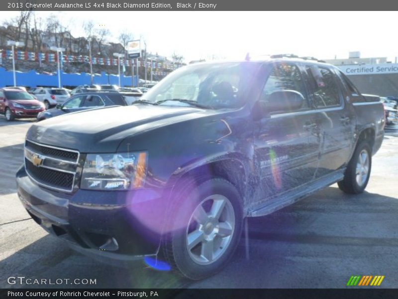 Black / Ebony 2013 Chevrolet Avalanche LS 4x4 Black Diamond Edition