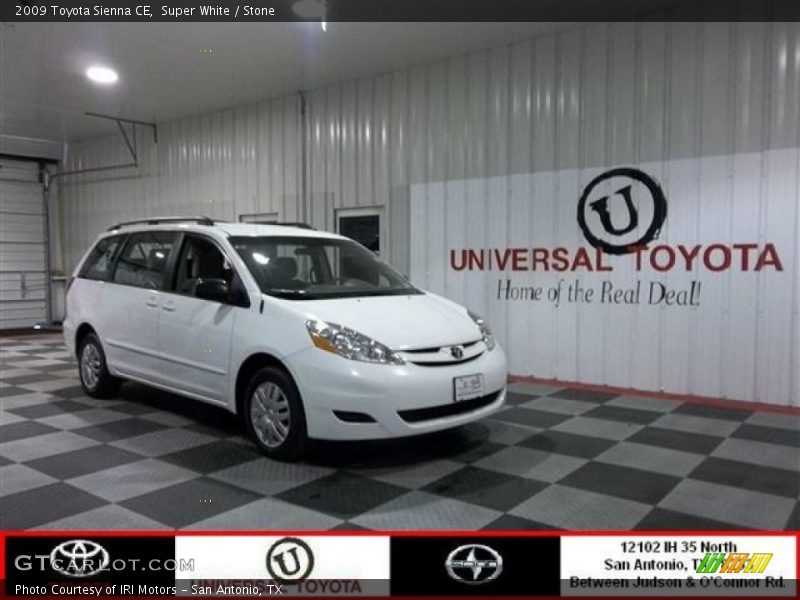 Super White / Stone 2009 Toyota Sienna CE