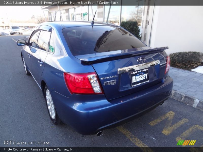 Marine Blue Pearl / Carbon Black 2011 Subaru Impreza 2.5i Premium Sedan