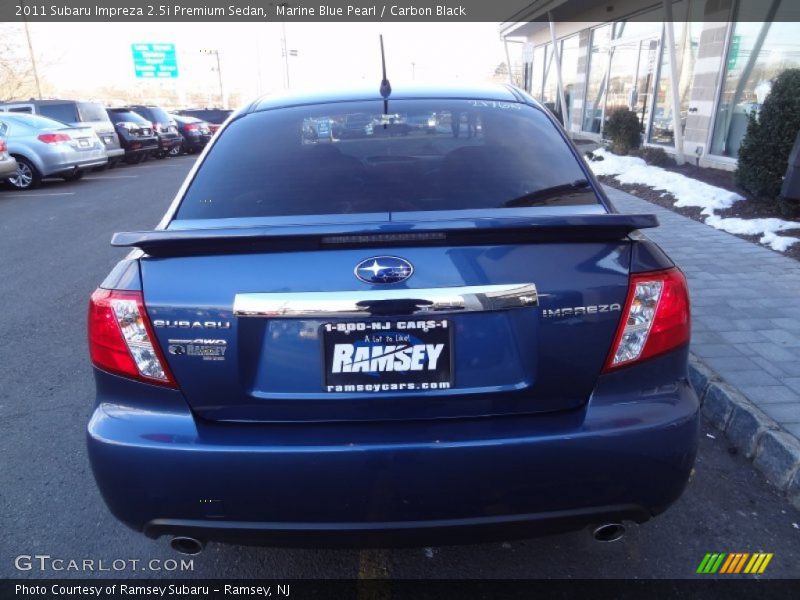Marine Blue Pearl / Carbon Black 2011 Subaru Impreza 2.5i Premium Sedan