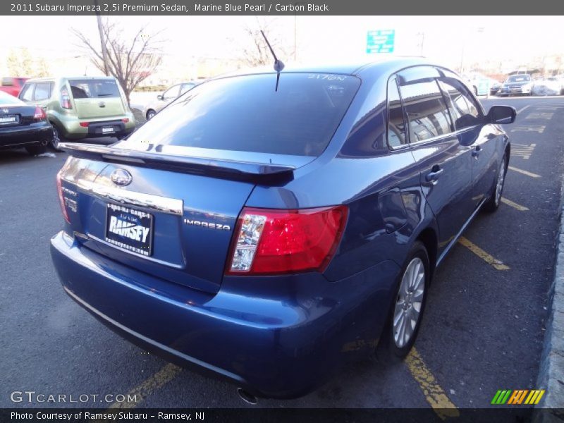 Marine Blue Pearl / Carbon Black 2011 Subaru Impreza 2.5i Premium Sedan