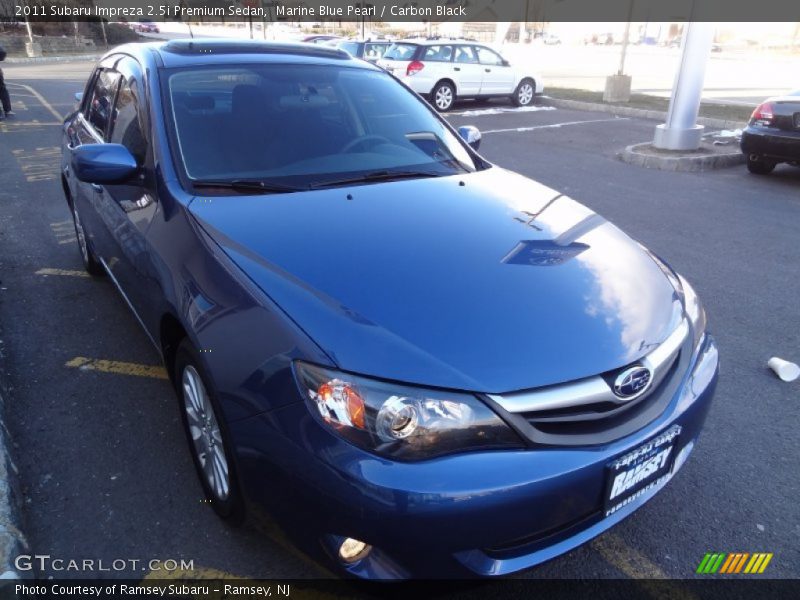 Marine Blue Pearl / Carbon Black 2011 Subaru Impreza 2.5i Premium Sedan