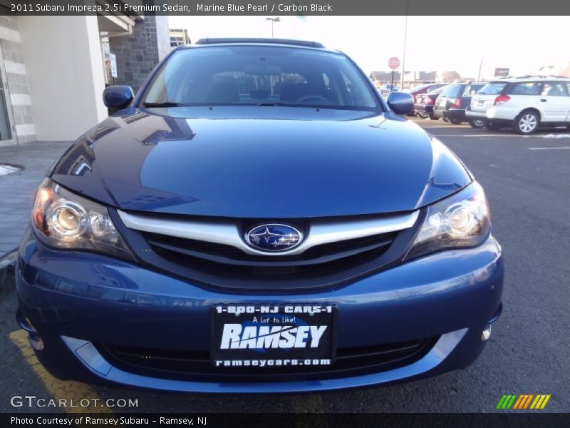 Marine Blue Pearl / Carbon Black 2011 Subaru Impreza 2.5i Premium Sedan